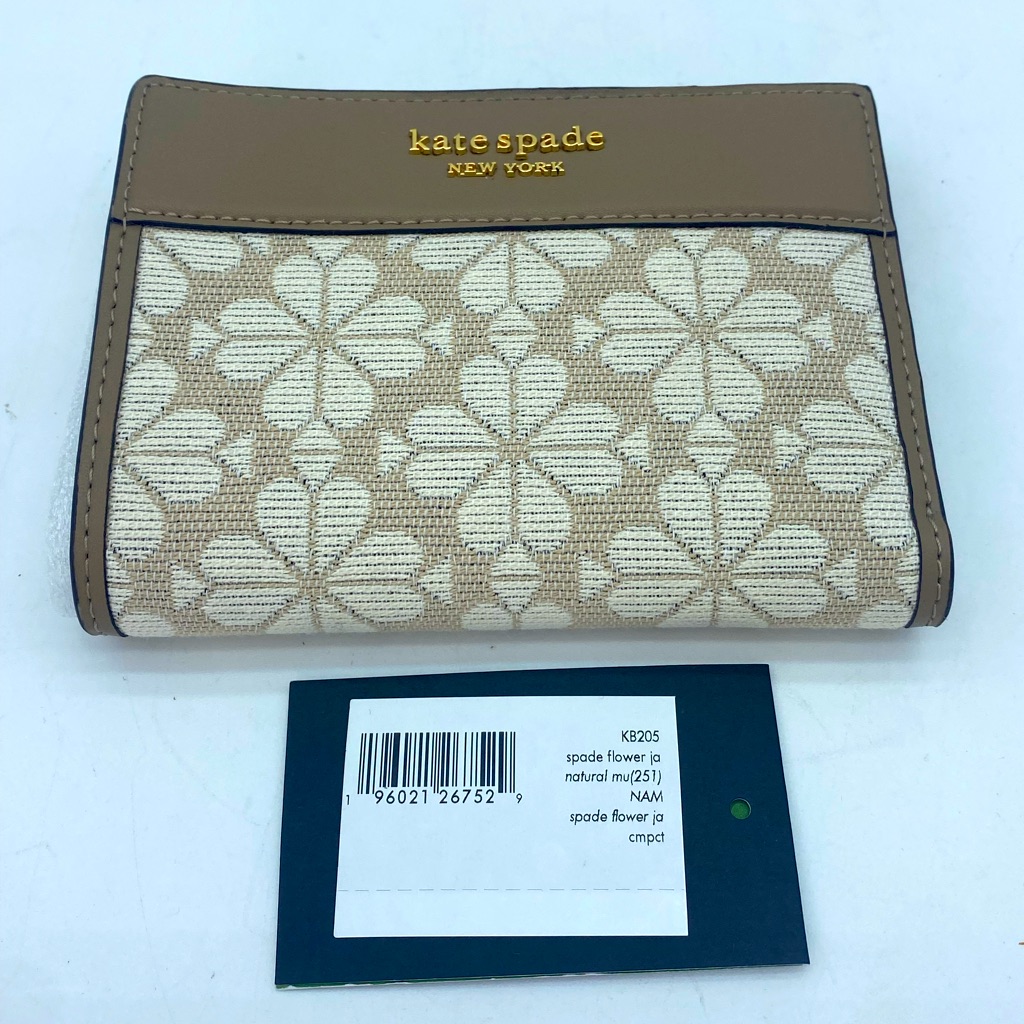 Spade Flower Jacquard Compact Wallet